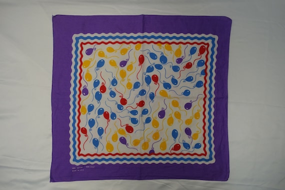 Vintage BALLOONS Happy Squiggly Stripes 80's USA M
