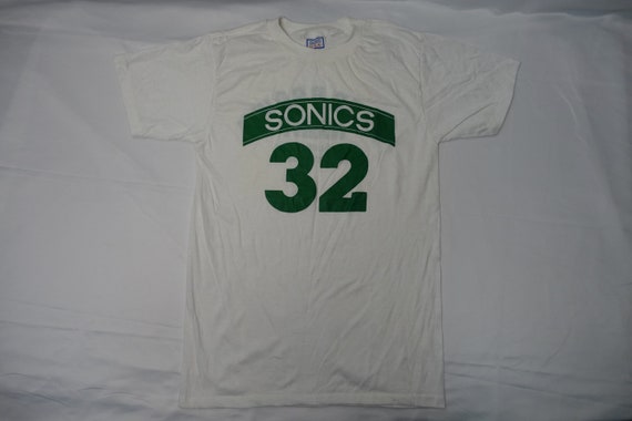 Vintage SEATTLE SONICS 80's T-Shirt Fred Brown Nig
