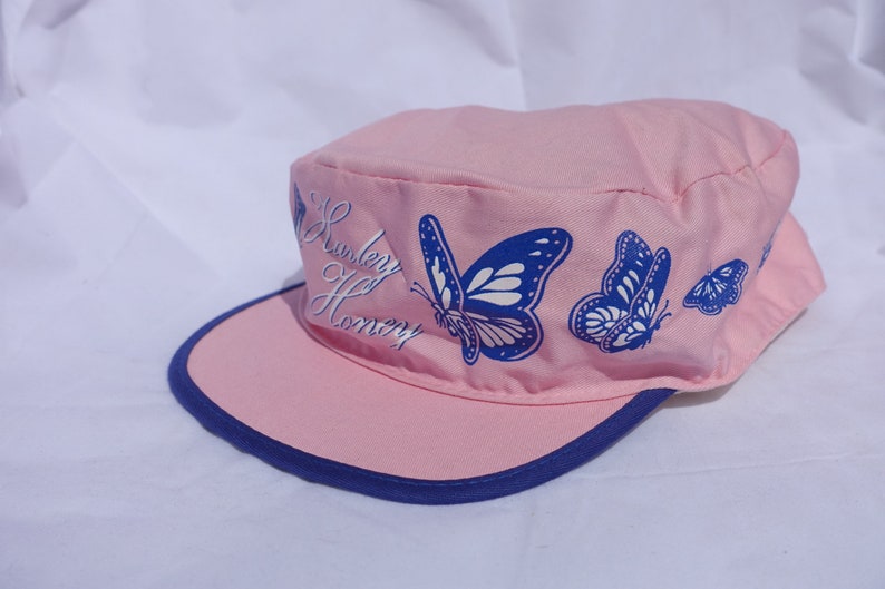 Vintage HARLEY-DAVIDSON MOTORCYCLES 80/'s Harley Honey Painters Floppy Souvenir Cycle Shop Cap Sun Hat