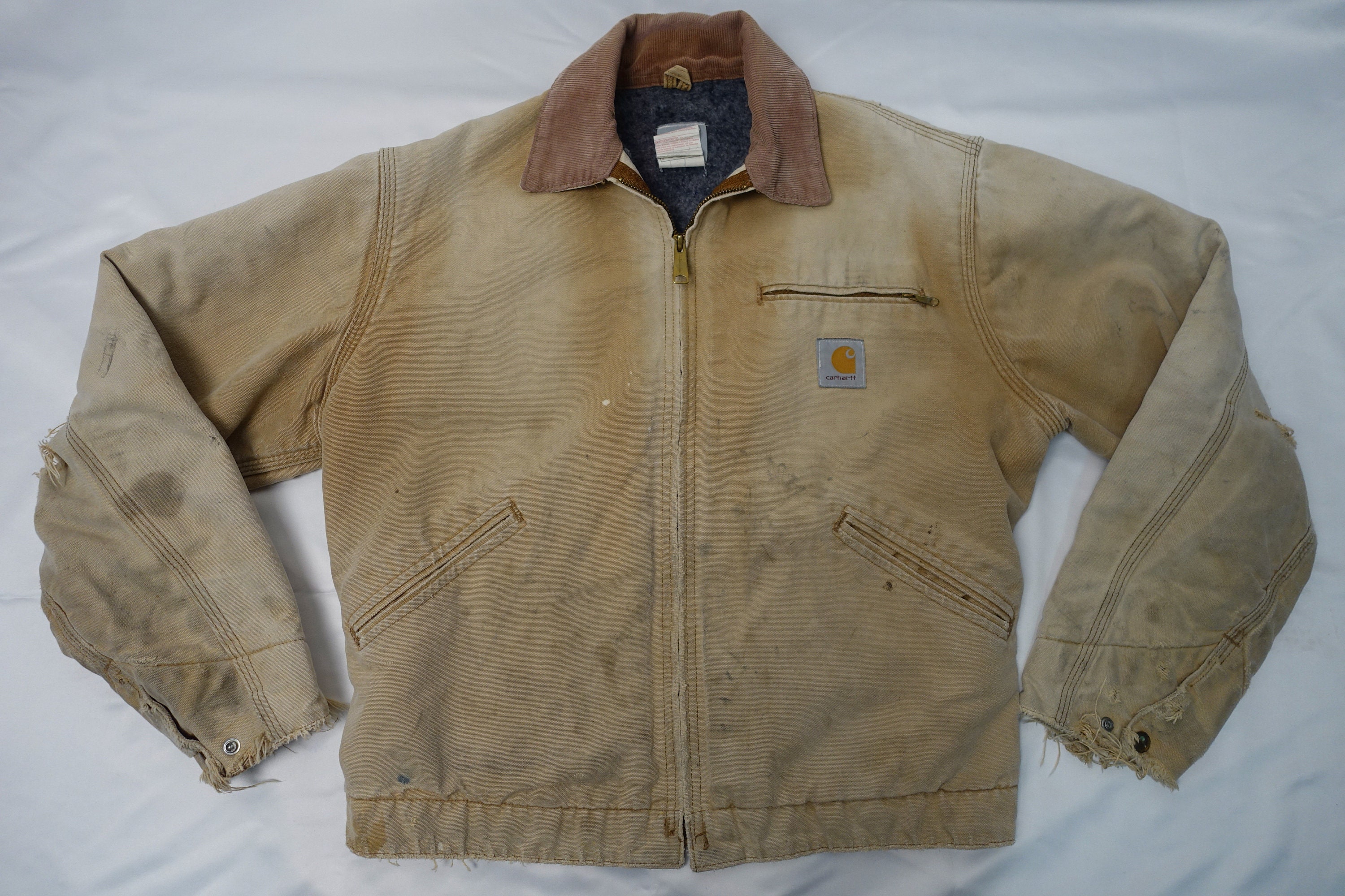 Vintage CARHARTT USA Made DISTRESSED Detroit Jacket Sz-40 | Etsy
