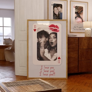 Aangepaste speelkaarten fotoprint DIGITAAL, trendy uniek cadeau voor vrienden, cadeau-idee valentijn, trendy print, cadeau voor haar, fotocollage