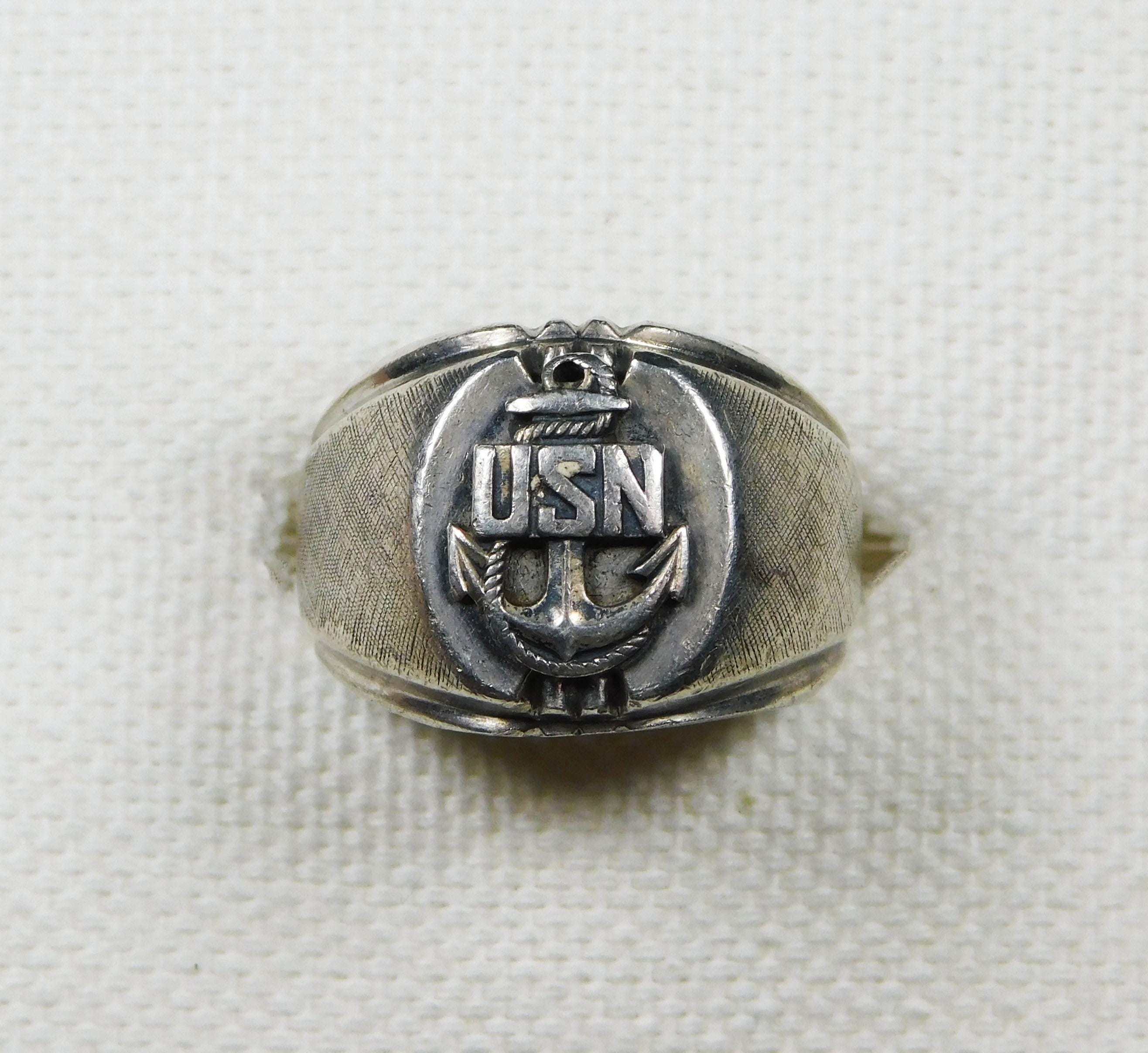 Vintage Us Navy Ring - Etsy