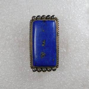 COCHITI CIPPY CRAZYHORSE Sterling, Lapis Lazuli Handmade Vintage Ring Size 9.0