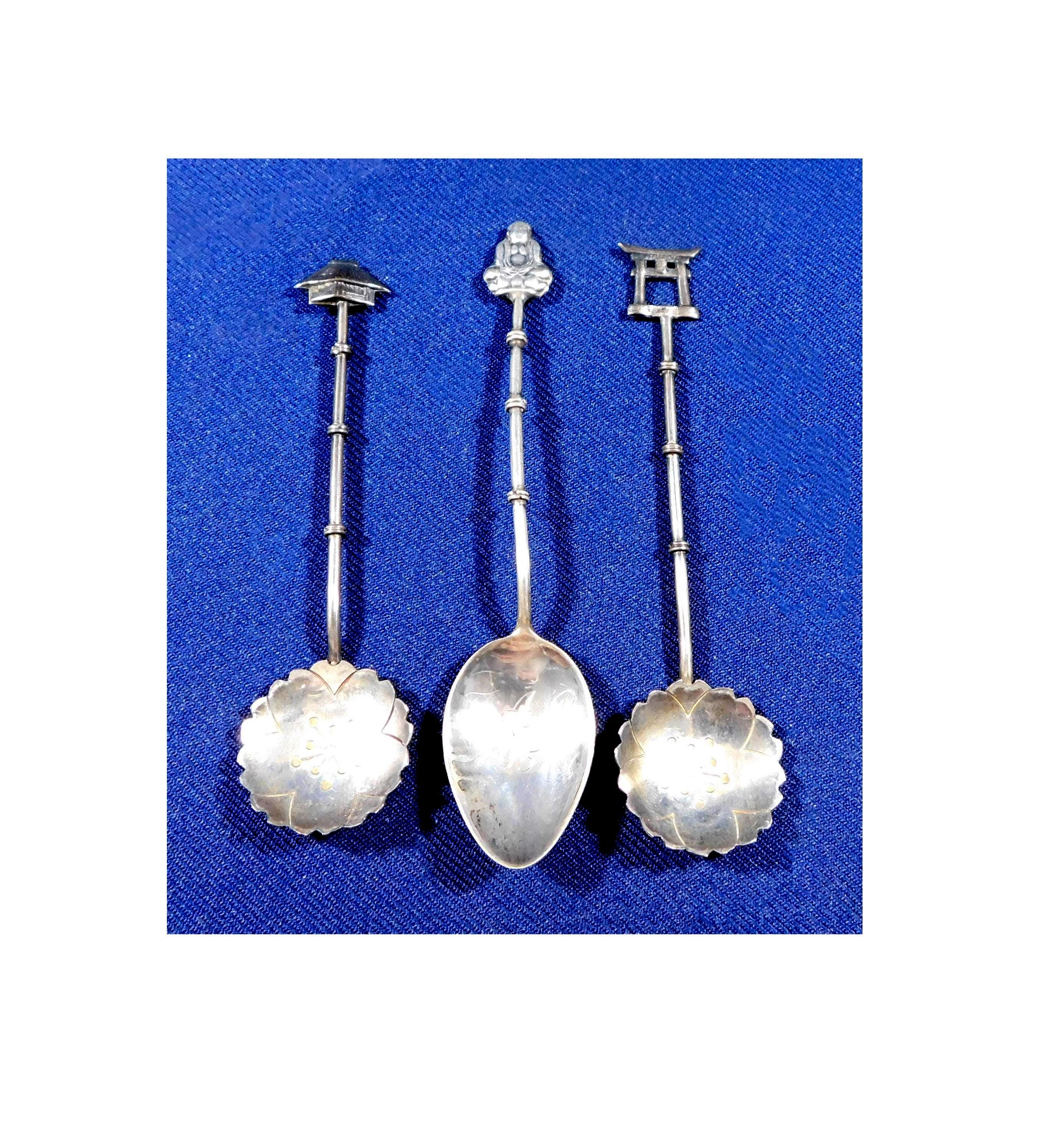 Antique Japanese Sterling Spoons - Etsy