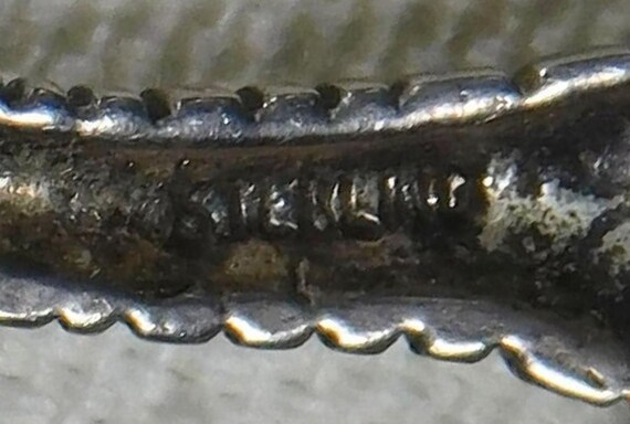 STERLING, Multi STONE Inlay 'Reptile' Native Amer… - image 10