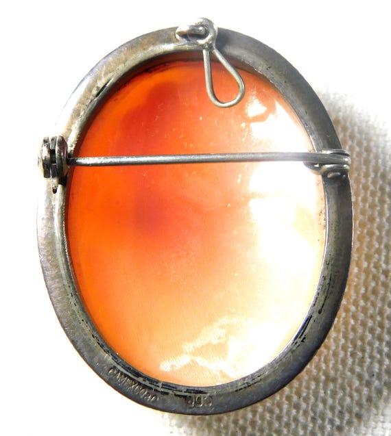 Artisan 800 Silver Hard Shell Cameo Handmade Vint… - image 3