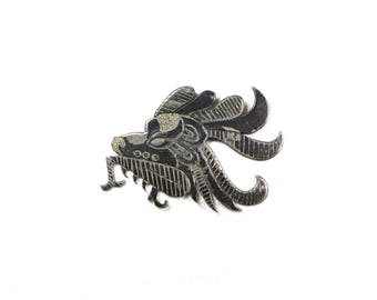 TAXCO 980 Silver Handmade Vintage "QUETZALCOATL" PIN