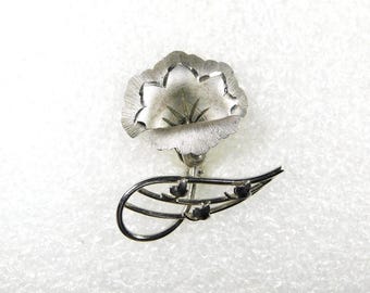 Designer TK STERLING Manufactured Vintage Floral PIN