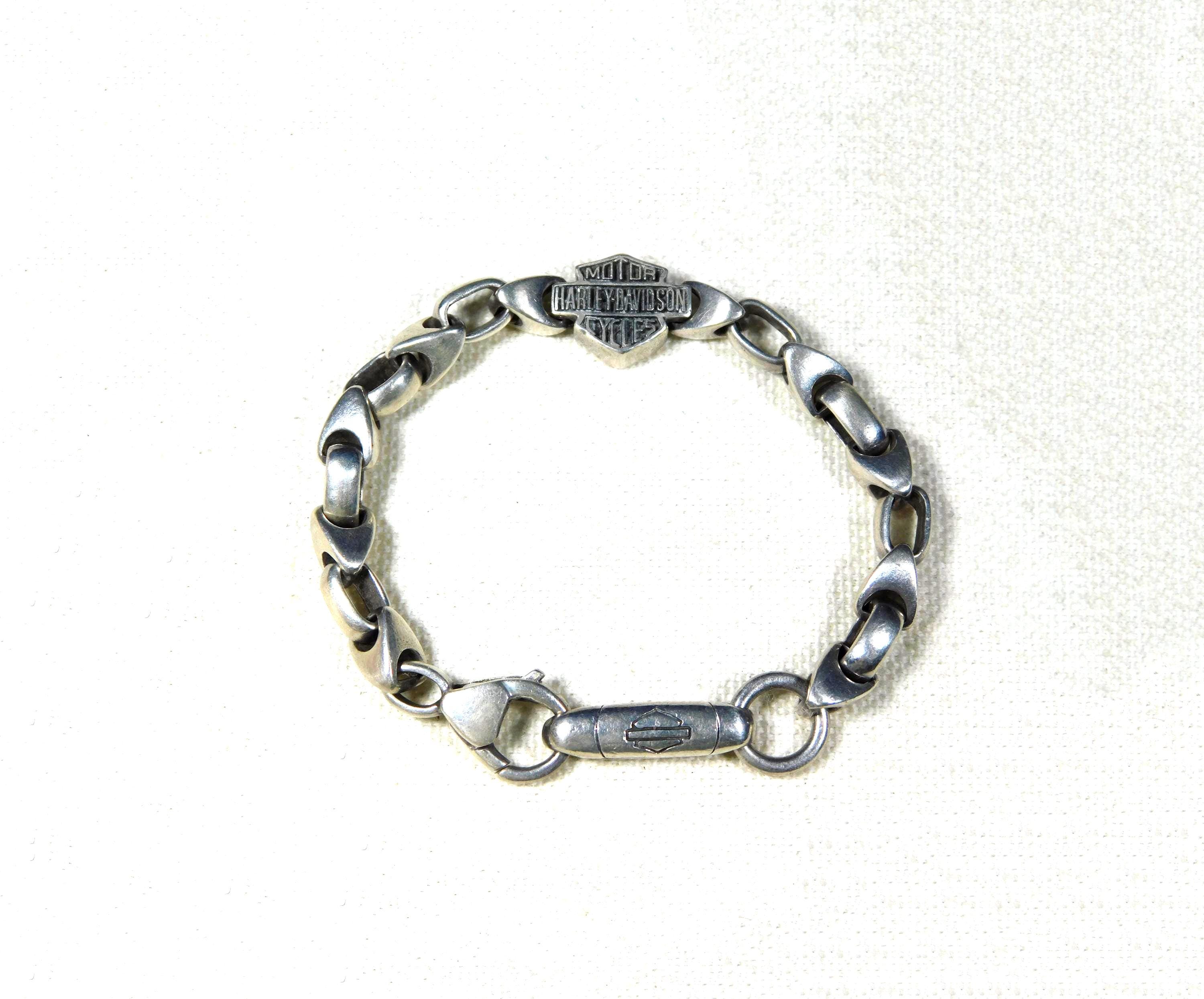 Harley Davidson Sterling Silver Bracelet - Etsy