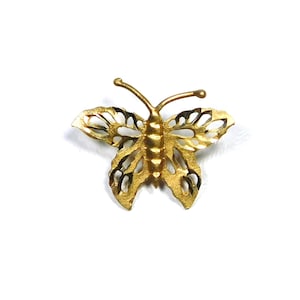 ARTISAN 14K Yellow GOLD &#39;Butterfly&#39; PENDANT, Estate