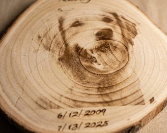 Custom Pet Memorial Wood Slice | Personalized Dog Memorial Gift | Photo Engraved Wood Plaque | Pet Gift | Custom Engraved Pet Portrait