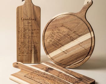 Custom Handwritten Recipe Engraved Wood Cutting Board