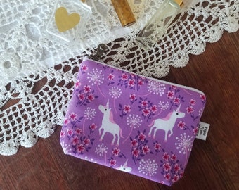 Zipper Pouch ITY-BITY - Unicorn - mini change pouch essential oil bag coin Zip Wallet Money Wallet Change Purse Gift Card Holder