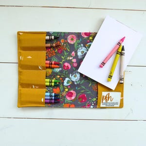 Cuaderno de crayones - Budquette Nightfall - Carpeta de crayones con flores, diario de arte preescolar, idea de regalo para niñas, bloc de dibujo para diario bíblico infantil