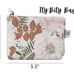 Daisy Flower Zip Bag Tiny Credit Card Wallet Mustard Coin Purse Pink Small Medicine Pouch Essential Oil Zipper Case Floral Sunshine: Mini image 8