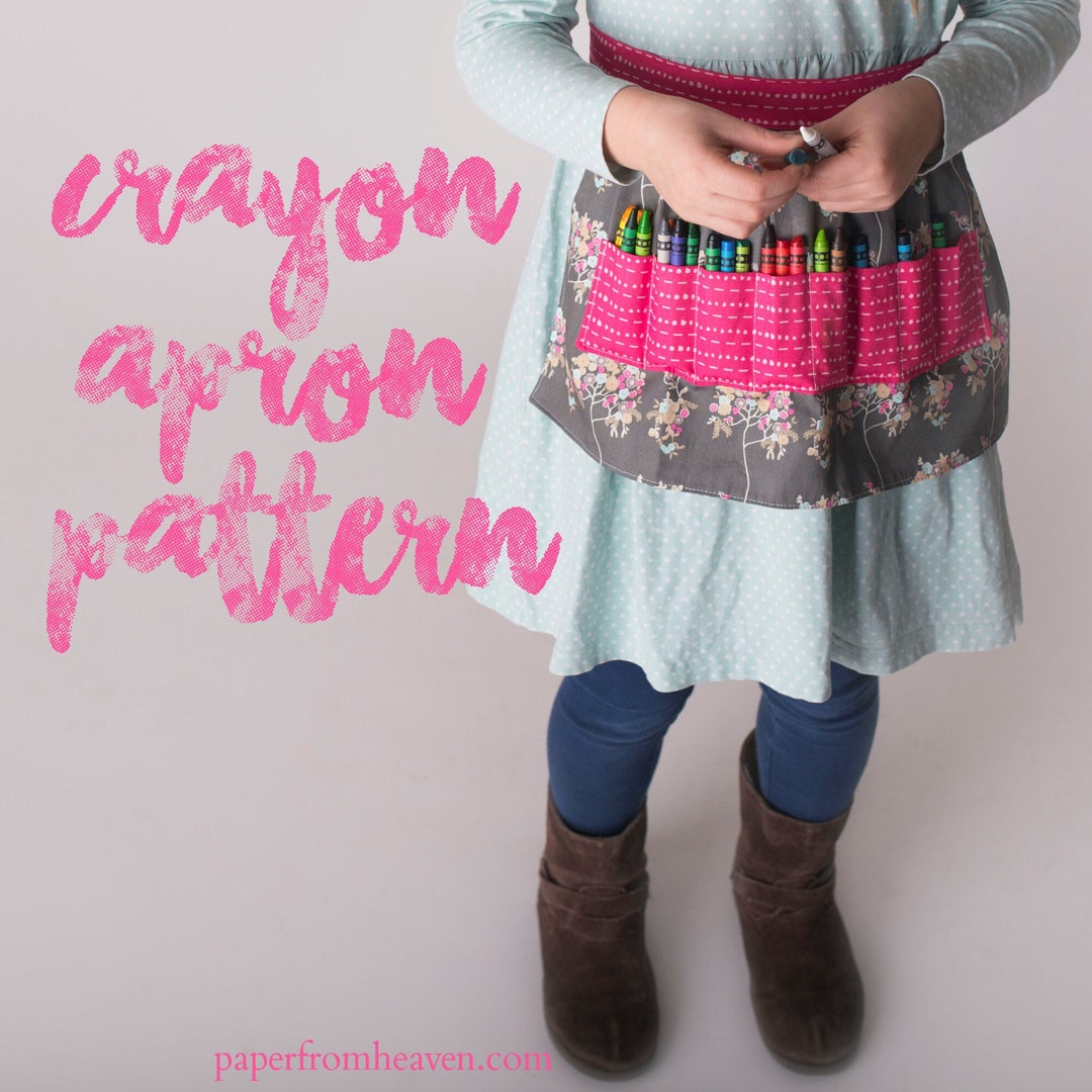 Pattern PDF Girls Crayon Apron Epattern/tutorial Children's Art Craft