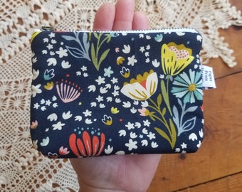 Zipper Pouch ITY-BITY - Songbook - floral mini change pouch essential oil bag coin pouch Zip Wallet Essential oil accessories