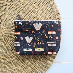 Minibolso con cremallera para libros • Estuche con cremallera novedoso • Pequeño organizador para carteras • Pequeño monedero de mano • Primeros auxilios • Accesorio para estanterías