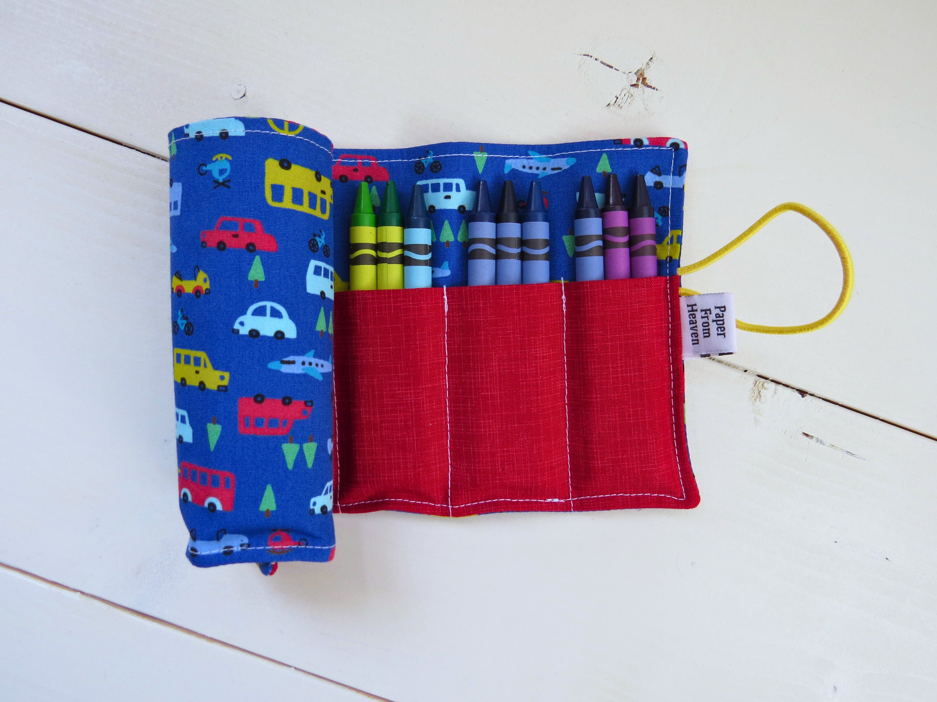 Mini Crayon Roll, PICK YOUR FABRIC Small Crayon Roll, Crayon