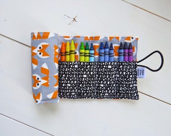 Crayon Holder Fox Crayon Organizer Kid Friendly Crayon Storage for Kids Art Supplies Holder Toddler Birthday Gift for Kids Busy Quite Toy