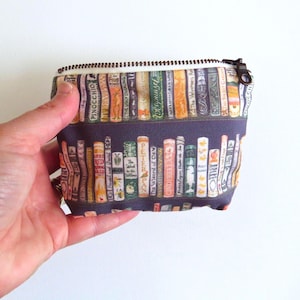 Minibolso con cremallera para libros • Estuche con cremallera novedoso • Pequeño organizador para carteras • Pequeño monedero de mano • Primeros auxilios • Accesorio para estanterías