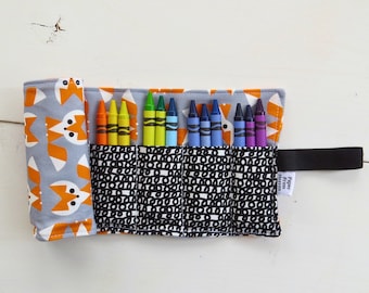 Crayon Holder Fox Crayon Organizer Kid Friendly Crayon Storage for Kids Art Supplies Holder Toddler Birthday Gift for Kids Busy Quite Toy