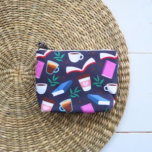 Mini bolsa con cierre tipo libro • Estuche con cierre de novela • Pequeño organizador en forma de corazón para el bolso • Pequeño monedero de mano • Primeros auxilios • Café + café frío
