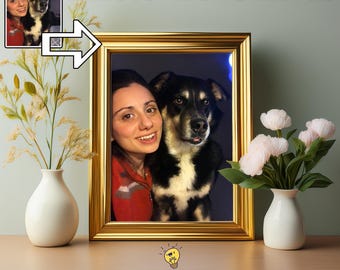 Custom Photo Canvas Print | Personalized Memorial, Wedding, Pet Portrait Wall Art