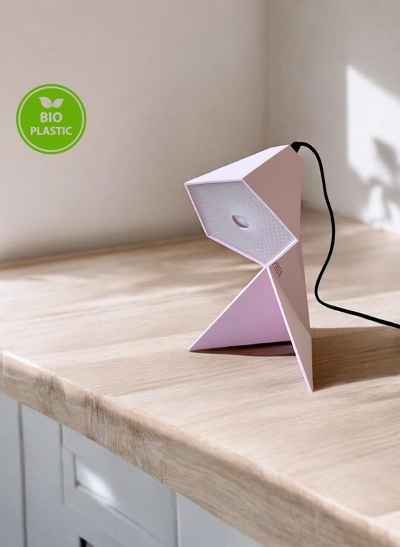 PRUA Table Lamp, Design Lamp, colored small lamp, 3D printed, table lamp, Ambient light, Decorative, eco-friendly, Pink version.