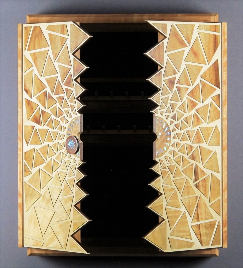 Custom Wall Mount Jewelry Cabinet For Efficient Storage Of Rings Necklaces And Earrings