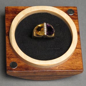 Small Wooden Ring and Keepsake Box with an Optional Foam Ring Insert, Makes a Great Proposal Ring Box image 8
