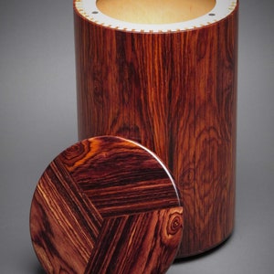 Cocobolo Mantle Urn for Adult Human Ashes up to 205 pounds image 2