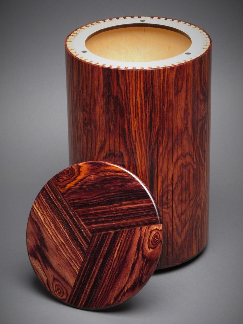 Cocobolo Mantle Urn for Adult Human Ashes up to 205 pounds image 2