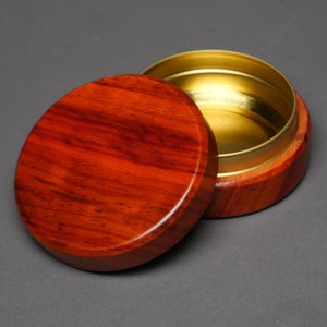 Large Wood and Steel Pill Box, 2 ounce capacity