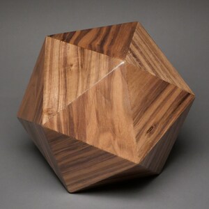 Contemporary Cremation Urn for Adult Human Ashes up to 225 Walnut