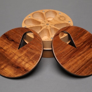 Large 7 Day AM PM Wood Pill Box, Weekly Vitamin Organizer