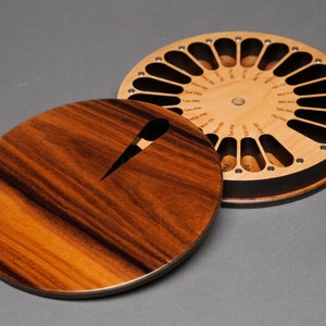 3 times a day, 7 days a week, Wooden Pill Box, Unique Original Design Boliv. Rosewood