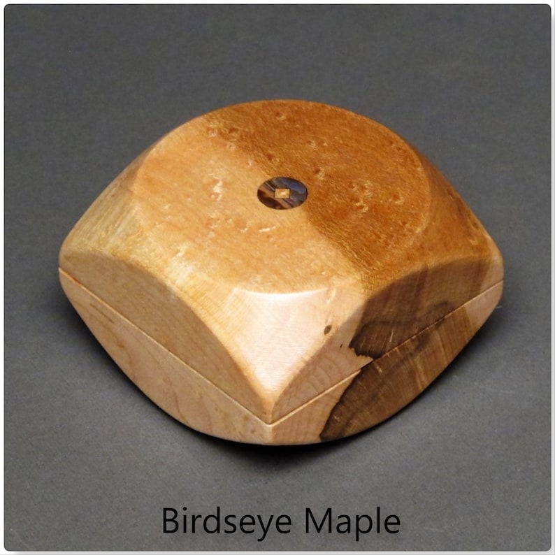 Small Wooden Ring and Keepsake Box with an Optional Foam Ring Insert, Makes a Great Proposal Ring Box Birdseye Maple