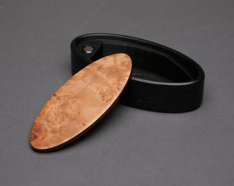 Small Wooden Pill Box with Magnetic Lid and Secret Opening