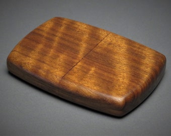 Personalized Wooden Wallet or Business Card Case made from Exotic Woods