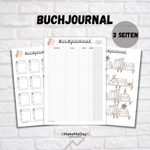 Vorlage Bücherjournal - Deine persönliche Wunschliste und Bewertung für Lesestoff