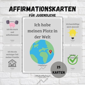 25 cartes d'affirmation pour adolescents – Positivité, confiance et développement pour votre adolescent