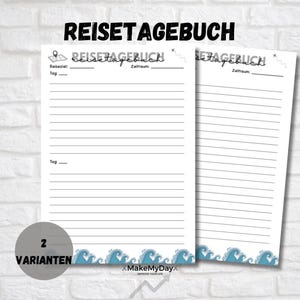 Modèle de journal de voyage : enregistrez pour toujours vos expériences, aventures et souvenirs de vos vacances et voyages.