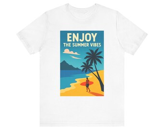 Beach Palm Tree T-Shirt: Summer Vacation Coastal Tee