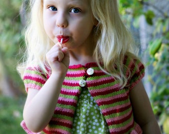 Striped Baby Short Sleeve Sweater Pattern • Chloe Knitting Pattern PDF • Beginners to Intermediate Knit Pattern