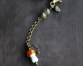 Forest Floor Scissor Chain • Woodland Accessory for Embroidery Scissors •  Handmade Sewing Gift • Unique Gift for Quilters
