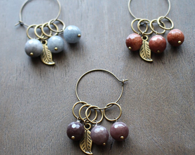 Gemstone Stitch Markers • Stitch Markers for Knitting • Knitting Gift for Grandma