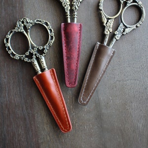 Leather Scissor Sheaths • Scissor Protector Accessory • Gift For Crafter, Knitting, Embroidery, Quilting