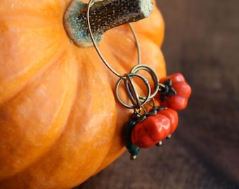 Pumpkin Stitch Markers for Knitting • Fall Inspired Stitch Markers •  Unique Knitting Gift