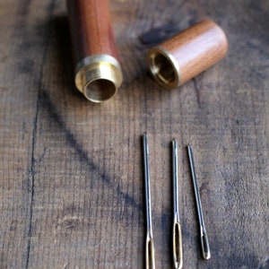 Storage Case • Wooden Tapestry Needle Case • Sandalwood Or Ebony Sewing Gift • Unique Gift for Knitters